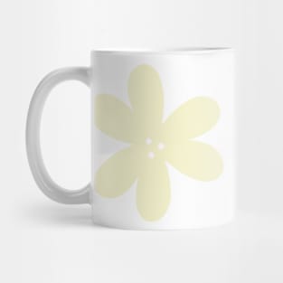 Cute Abstract Flower - Pastel Yellow Mug